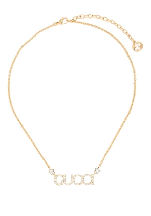 Gucci Script logo-lettering necklace - Gold