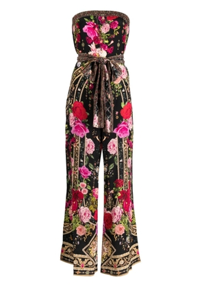Camilla embellished floral silk jumpsuit - Multicolour