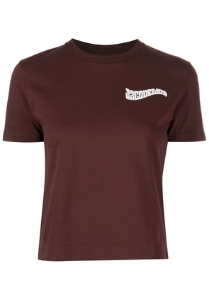 Jacquemus Le T-shirt Camargue logo-embroidered top - Brown