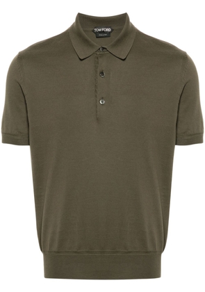 TOM FORD knitted polo shirt - Green