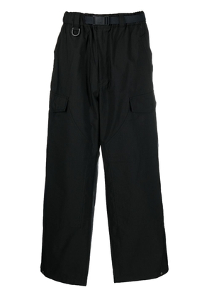 Y-3 cotton wide-leg cargo trousers - Black