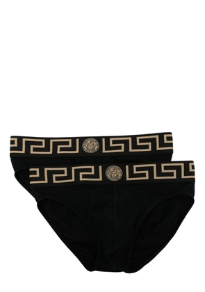 Versace Topeka stretch-jersey slips (pack of two) - Black