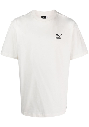 PUMA logo-print cotton T-shirt - White