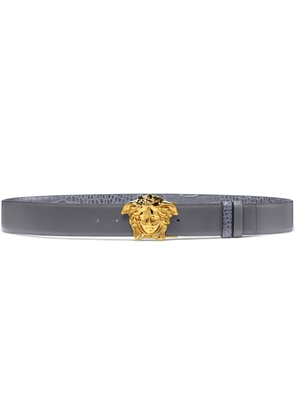 Versace La Medusa reversible leather belt - Grey