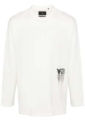 Y-3 logo-print cotton T-shirt - White