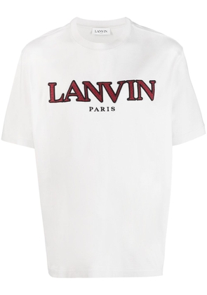 Lanvin Curb logo-embroidered cotton T-shirt - Grey