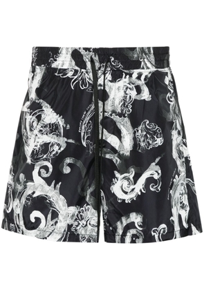 Versace Jeans Couture Watercolour Couture-print track shorts - Black