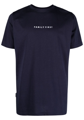 Family First logo-print cotton T-shirt - Blue