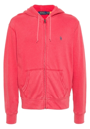 Polo Ralph Lauren Polo-Pony-motif zipped hoodie - Red