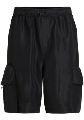 Karl Lagerfeld Jeans logo-appliqué cargo shorts - Black