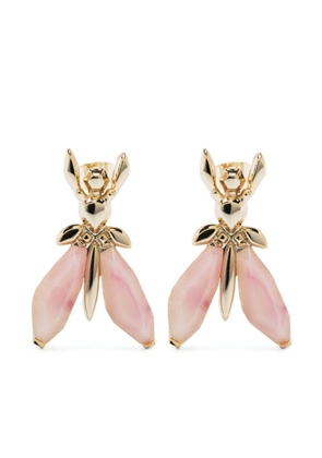 Patrizia Pepe Precious Fly stone-embellished earrings - Gold