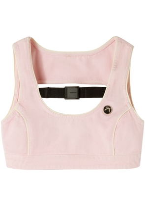 AMBUSH contrasting-trim cotton sports bra - Pink