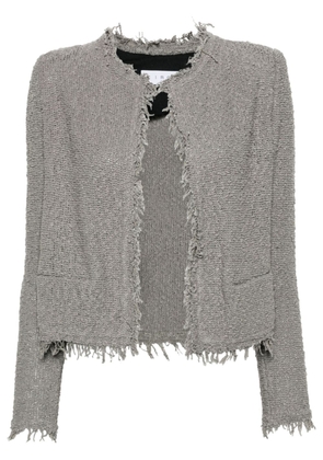 IRO Shavani fringed-edge knitted jacket - Grey