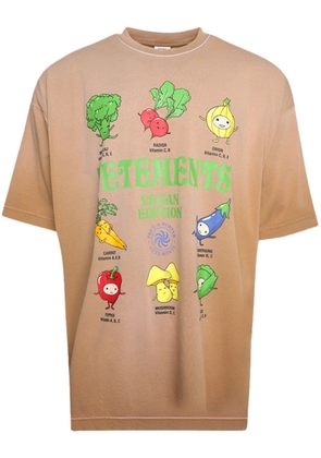 VETEMENTS Vegan logo-print cotton T-shirt - Neutrals