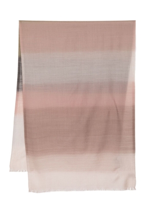Paul Smith striped wool scarf - Brown