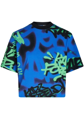 Karl Lagerfeld Jeans x Crapule2000 graffiti-print T-shirt - Blue