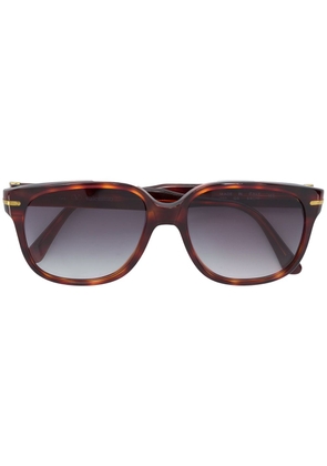 Valentino Garavani Pre-Owned rectangular frame sunglasses - Brown
