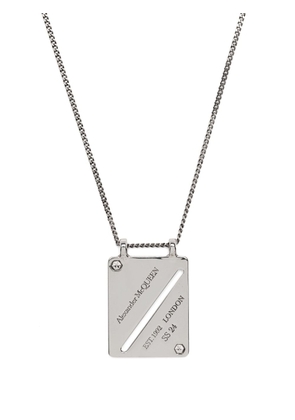 Alexander McQueen Identity Tag-pendant necklace - Silver