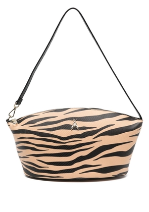 Patrizia Pepe tiger stripes shoulder bag - Black