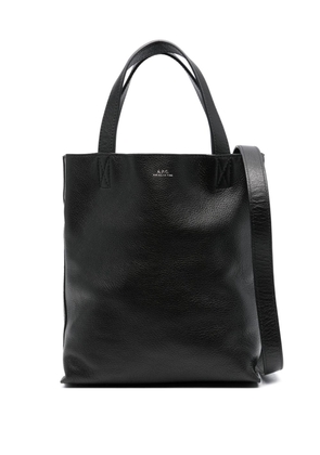 A.P.C. small Maiko leather tote bag - Black