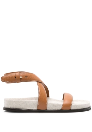 TOTEME Chunky leather sandals - Brown