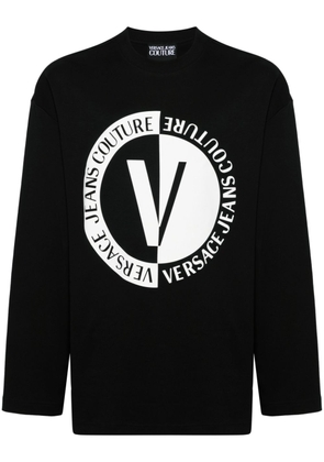 Versace Jeans Couture logo-print cotton sweatshirt - Black