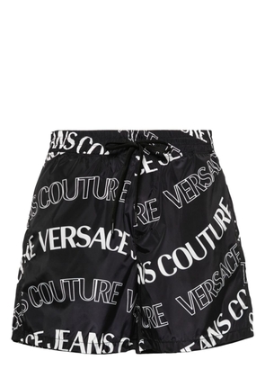 Versace Jeans Couture logo-print swim shorts - Black