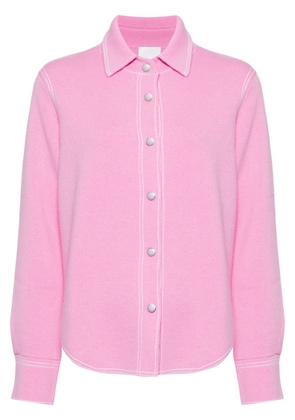 Allude press-stud knitted shirt jacket - Pink