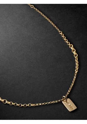 Foundrae - Gold Diamond Pendant Necklace - Men - Gold