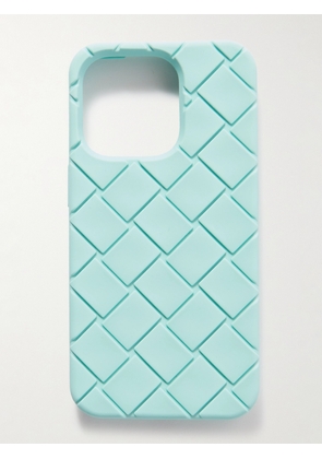 Bottega Veneta - Intrecciato Rubber iPhone 14 Pro Case - Men - Blue