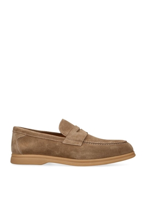 Doucal'S Suede Wash Penny Loafers