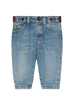 Gucci Kids Web-Stripe Jeans (3-36 Months)