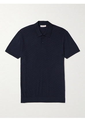 Orlebar Brown - Jarrett Cotton and Modal-Blend Jacquard Polo Shirt - Men - Blue - S