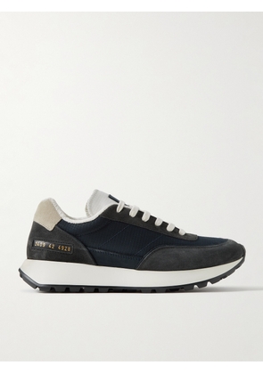 Common Projects - Track Classic Nubuck-Trimmed Suede and Ripstop Sneakers - Men - Blue - EU 40