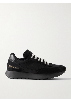 Common Projects - Track Classic Leather and Suede-Trimmed Ripstop Sneakers - Men - Black - EU 40