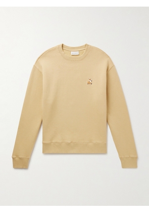 Maison Kitsuné - Speedy Fox Logo-Appliquéd Cotton-Jersey Sweatshirt - Men - Brown - XS
