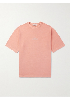 Stone Island - Logo-Print Cotton-Jersey T-Shirt - Men - Orange - S