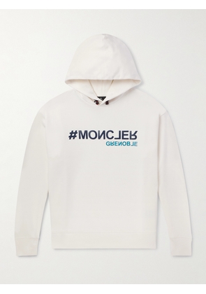 Moncler Grenoble - Logo-Appliquéd Cotton-Jersey Hoodie - Men - White - S