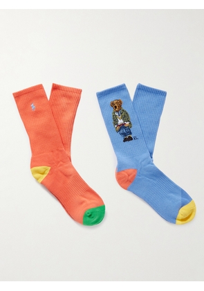 Polo Ralph Lauren - Two-Pack Ribbed Jacquard-Knit Cotton-Blend Socks - Men - Multi