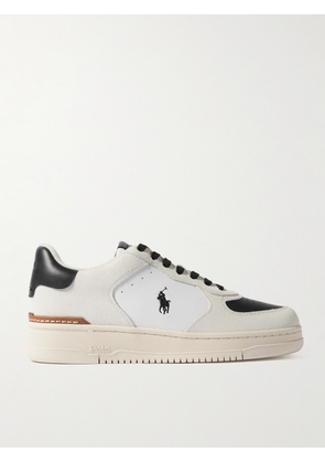 Polo Ralph Lauren - Masters Court Logo-Embroidered Leather and Suede Sneakers - Men - White - UK 6