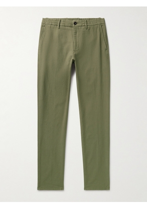 Incotex - Slim-Fit Straight-Leg Cotton-Blend Gabardine Trousers - Men - Green - UK/US 29