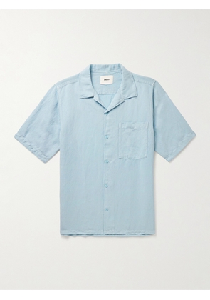 NN07 - Julio 5028 Convertible-Collar Linen and TENCEL™ Lyocell-Blend Shirt - Men - Blue - S