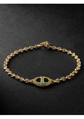 HOORSENBUHS - 18-Karat Gold, Emerald and Diamond Bracelet - Men - Gold - L