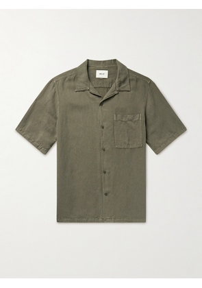NN07 - Julio 5028 Convertible-Collar Linen and TENCEL™ Lyocell-Blend Shirt - Men - Green - S