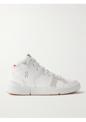 ON - Roger Federer The Roger Clubhouse Mid Faux Leather, Mesh and Faux Suede Sneakers - Men - White - US 7