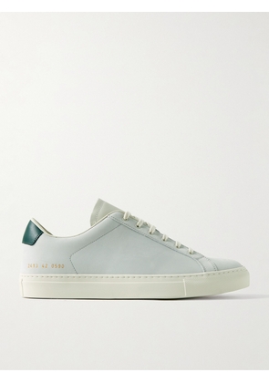 Common Projects - Retro Leather-Trimmed Nubuck Sneakers - Men - White - EU 40