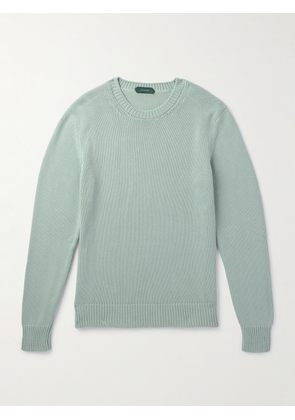 Incotex - Zanone Slim-Fit Cotton Sweater - Men - Green - IT 44