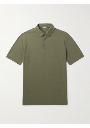 Incotex - Zanone Slim-Fit IceCotton-Jersey Polo Shirt - Men - Green - IT 44