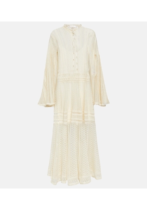 Chloé Lace linen, cashmere, and silk maxi dress
