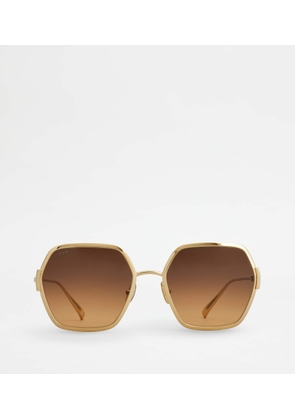 Tod's - Hexagonal Sunglasses, GOLD,  - Sunglasses